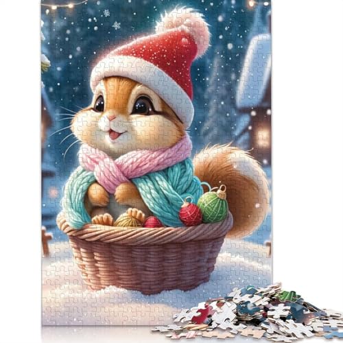 Frohe Weihnachten Puzzle, kreative Spiele, 100 Prozent recycelter Karton, Puzzle für Erwachsene, 1000 Teile (75 x 50 cm) von POLIUAWS