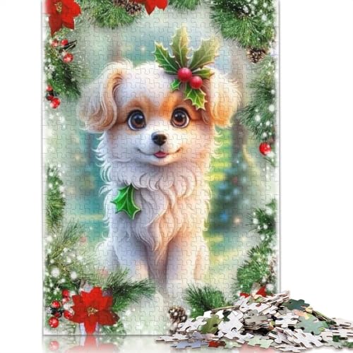 Frohe Weihnachten Puzzle, kreative Spiele, 100 Prozent recycelter Karton, Puzzle für Erwachsene, 1000 Teile (75 x 50 cm) von POLIUAWS
