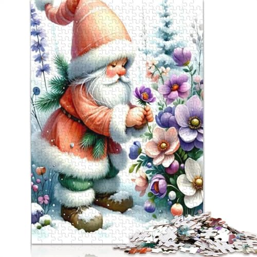 Frohe Weihnachten Puzzle, kreative Spiele, 100 Prozent recycelter Karton, Puzzle für Erwachsene, 1000 Teile (75 x 50 cm) von POLIUAWS