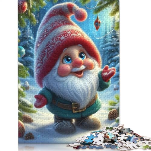Frohe Weihnachten Puzzle, kreative Spiele, 100 Prozent recycelter Karton, Puzzle für Erwachsene, 1000 Teile (75 x 50 cm) von POLIUAWS