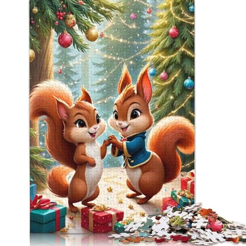 Frohe Weihnachten Puzzle, kreative Spiele, 100 Prozent recycelter Karton, Puzzle für Erwachsene, 1000 Teile (75 x 50 cm) von POLIUAWS