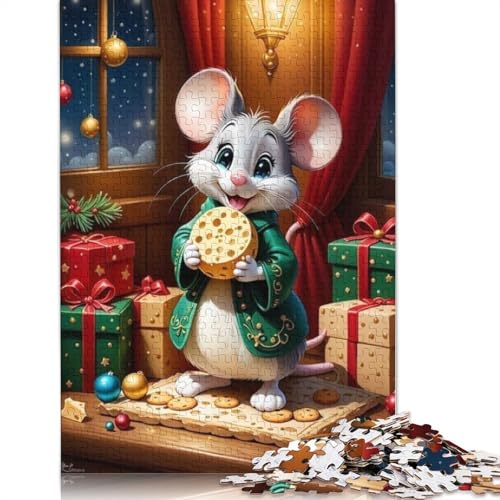 Frohe Weihnachten-Puzzle, präzises, ineinandergreifendes Papier-Rechteck-Puzzle für Erwachsene und Kinder, einzigartiges Geschenk, 1000 Teile (75 x 50 cm) von POLIUAWS