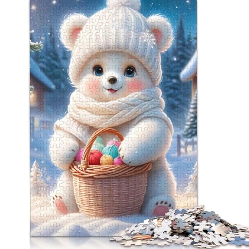 Frohe Weihnachten Puzzle, rechteckige Pappe, 100 Prozent recycelte Pappe, Puzzle für Erwachsene und Kinder, 1000 Teile (38 x 26 cm) von POLIUAWS