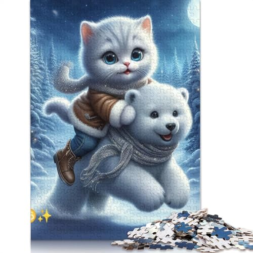 Frohe Weihnachten Puzzle, rechteckige Pappe, 100 Prozent recycelte Pappe, Puzzle für Erwachsene und Kinder, 1000 Teile (75 x 50 cm) von POLIUAWS