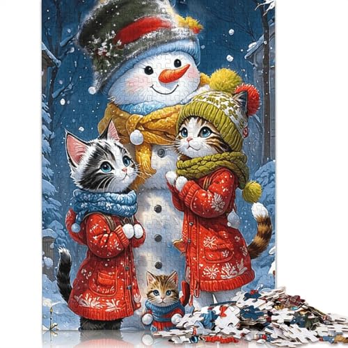 Frohe Weihnachten Puzzle DIY Spiel Papier Rechteckiges Puzzle für Jungen oder Mädchen Geburtstagsgeschenk 1000 Teile (75x50cm) von POLIUAWS