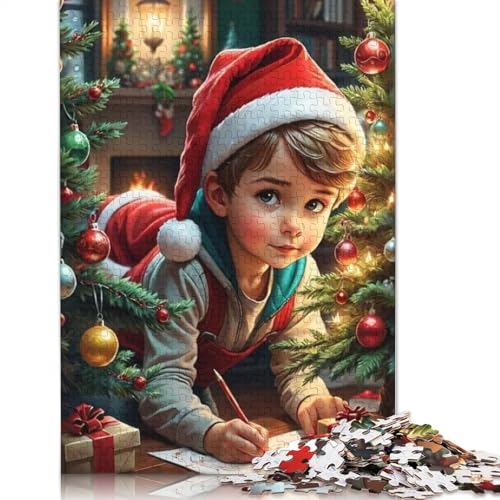 Frohe Weihnachten Puzzle Spielzeug Lernspiel Premium Karton Puzzle für Erwachsene Kinder 1000 Teile (75x50cm) von POLIUAWS