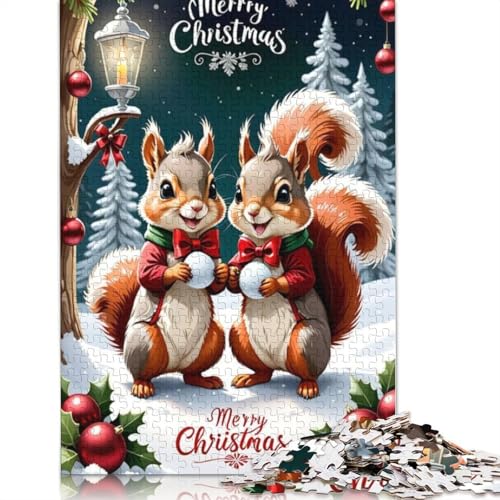 Frohe Weihnachten Puzzle Spielzeug Lernspiel Premium Karton Puzzle für Erwachsene Kinder 1000 Teile (75x50cm) von POLIUAWS