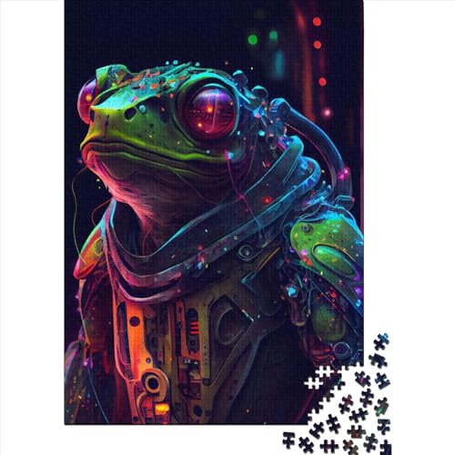 Froschpuzzle, 1000 Teile, für Erwachsene und Jugendliche, Lernspiele für Zuhause, Bastelspielzeug, 1000 Teile (38 x 26 cm) von POLIUAWS