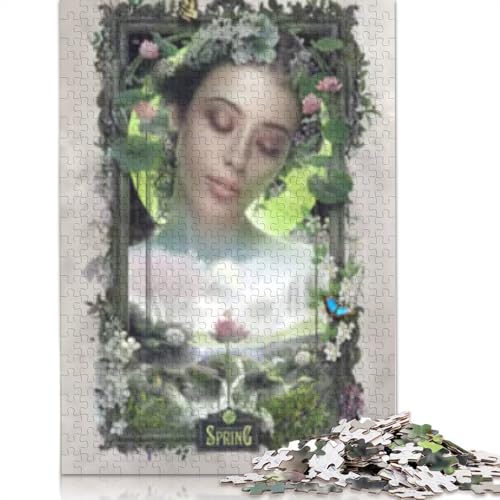 Frühlingspuzzle für Erwachsene und Jugendliche, 1000 Teile, Papierpuzzle für Teenager, Geschenke, Puzzlespiel, 1000 Teile (38 x 26 cm) von POLIUAWS