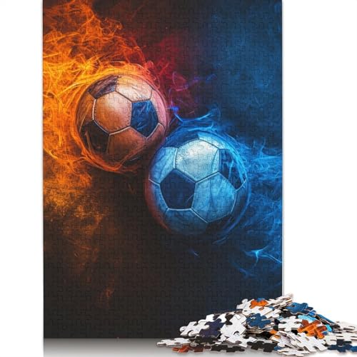 Fußball-Sport-Puzzle, Lernspiele, Familienaktivitäten, Premium-Puzzle aus Karton für Frauen und Männer, 1000 Teile (75 x 50 cm) von POLIUAWS