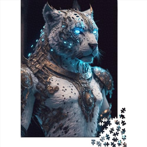 Future Snow Leopard1 Puzzle 1000 Teile für Erwachsene und Jugendliche, Puzzle für Familienspaß und Spieleabend, 1000 Teile (75x50cm) von POLIUAWS