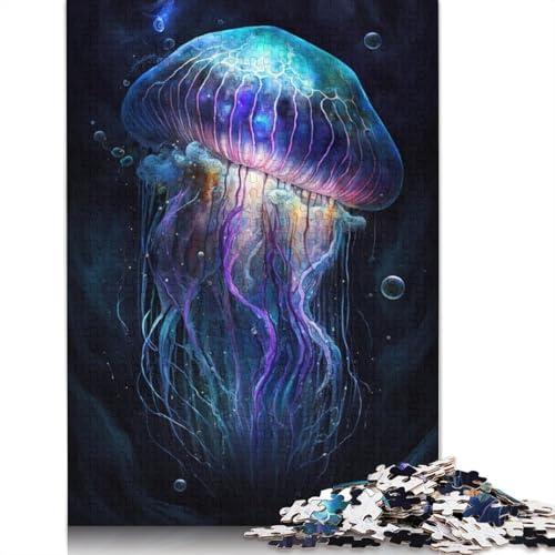 Galaxien-Quallen-Puzzle, 1000 Teile, ab 18 Jahren, Lernspiele, Puzzles für Erwachsene, für Frauen, für Kinder ab 12 Jahren, 1000 Teile (75 x 50 cm) von POLIUAWS