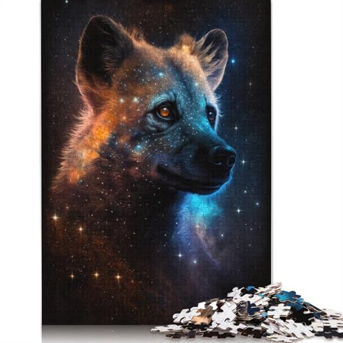 Galaxy African Hyena Puzzle für Erwachsene, 1000 Teile, herausfordernde Familienspiele, Denkspiele für Kinder ab 12 Jahren, 1000 Teile (75 x 50 cm) von POLIUAWS