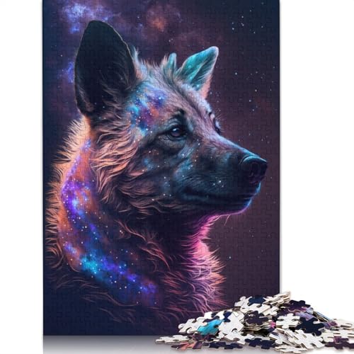 Galaxy African Hyena Puzzles für Erwachsene, Spielzeug, Lernspiel, schwierige Puzzles für Kinder ab 12 Jahren, 1000 Teile (75 x 50 cm) von POLIUAWS