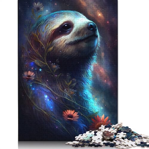 Galaxy Animal Faultier 1000 Puzzles für Erwachsene, Spielzeug, Lernspiel, Herren-Puzzles für Erwachsene, Teenager, 1000 Teile (75 x 50 cm) von POLIUAWS