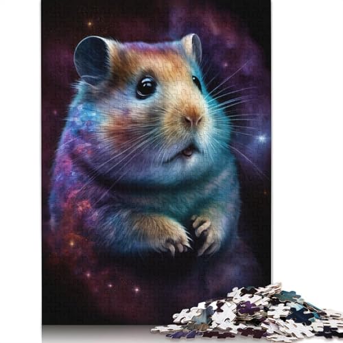 Galaxy Animal Hamster Puzzles für Erwachsene ab 18 Jahren, Lernspiele, Puzzle für Erwachsene und Kinder, 1000 Teile (75 x 50 cm) von POLIUAWS
