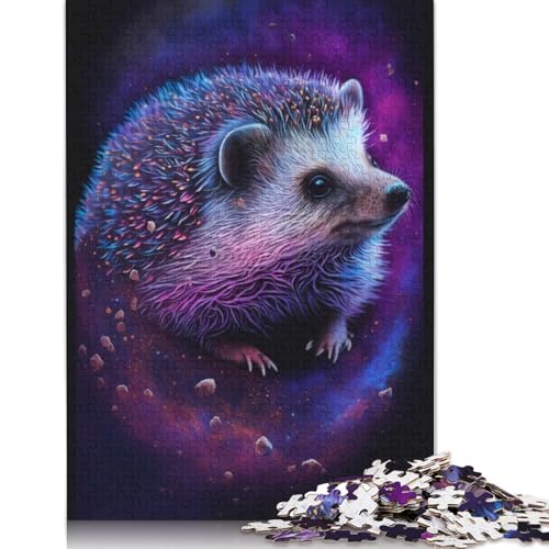 Galaxy Animal Hedgehog 1000-teiliges Puzzle ab 18 Jahren. Lernspiele für Erwachsene, Puzzles für Frauen, für Kinder ab 12 Jahren, 1000 Teile (75 x 50 cm) von POLIUAWS