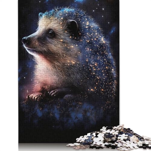 Galaxy Animal Igel Puzzle, buntes, Cooles Puzzle für Kinder ab 12 Jahren, 1000 Teile (75 x 50 cm) von POLIUAWS