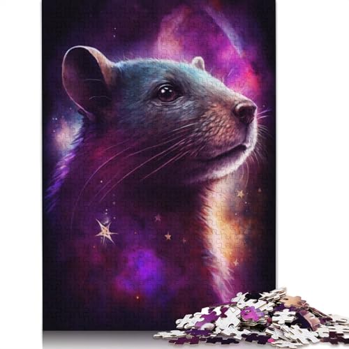 Galaxy Animal Mouse Puzzle für Erwachsene, Premium-Puzzle aus 100% recyceltem Brett, schwierige Puzzles für Kinder ab 12 Jahren, 1000 Teile (75 x 50 cm) von POLIUAWS