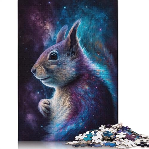 Galaxy Animal Squirrel 1000-teiliges Puzzle für Erwachsene, Dekompressionsspielzeug, Denksportaufgaben für Kinder, 1000 Teile (75 x 50 cm) von POLIUAWS