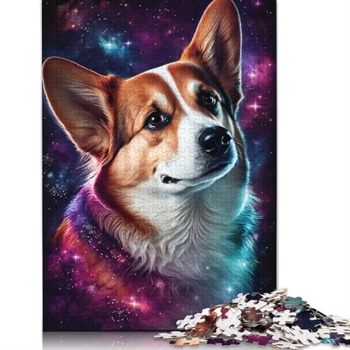 Galaxy Art Corgi-Puzzle, 100% recycelter Karton, 100% recycelter Karton, Puzzle für Jungen oder Mädchen, 1000 Teile (38 x 26 cm) von POLIUAWS