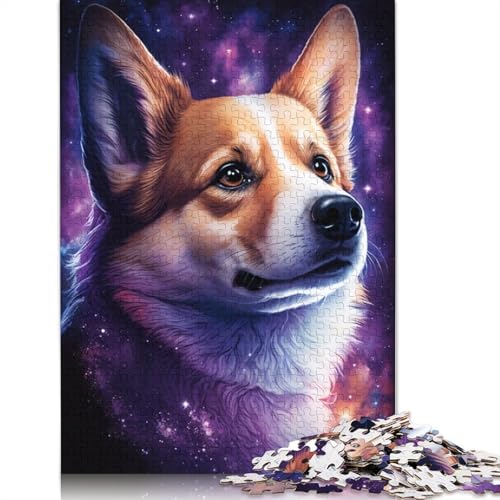 Galaxy Art Corgi-Puzzle, 100% recycelter Karton, 100% recycelter Karton, Puzzle für Jungen oder Mädchen, 1000 Teile (75 x 50 cm) von POLIUAWS
