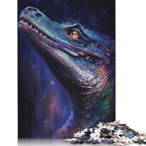 Galaxy Art Krokodil-Puzzle für Erwachsene, 1000 Teile, anspruchsvolle Familienspiele, Denkspiele für Kinder ab 12 Jahren, 1000 Teile (75 x 50 cm) von POLIUAWS