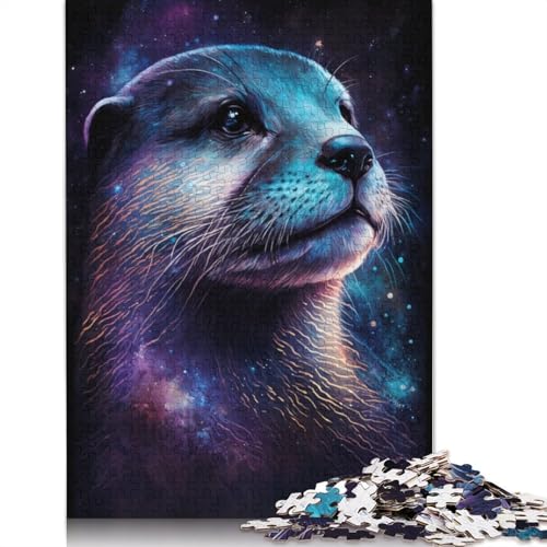 Galaxy Art Otter Puzzle für Erwachsene, Spielzeug, Lernspiel, schwierige Puzzles für Kinder ab 12 Jahren, 1000 Teile (75 x 50 cm) von POLIUAWS