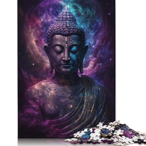 Galaxy Buddha Puzzle für Erwachsene, Premium-Puzzle aus 100% recyceltem Brett, schwierige Puzzles für Kinder ab 12 Jahren, 1000 Teile (75 x 50 cm) von POLIUAWS