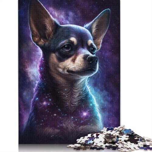 Galaxy Bunter Chihuahua 1000-teiliges Puzzle, ab 18 Jahren, Lernspiele, Puzzles für Erwachsene, für Frauen, für Kinder ab 12 Jahren, 1000 Teile (75 x 50 cm) von POLIUAWS