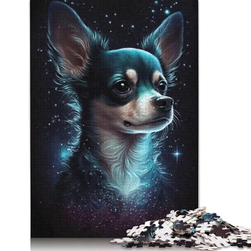 Galaxy Chihuahua-Puzzle für Erwachsene, Lernspiel, Puzzle, Kinder ab 12 Jahren, 1000 Teile (75 x 50 cm) von POLIUAWS