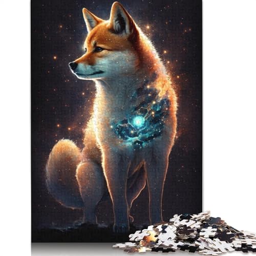 Galaxy Colour Shiba Inu Puzzle für Erwachsene, Lernspiel, Puzzle, Kinder ab 12 Jahren, 1000 Teile (75 x 50 cm) von POLIUAWS