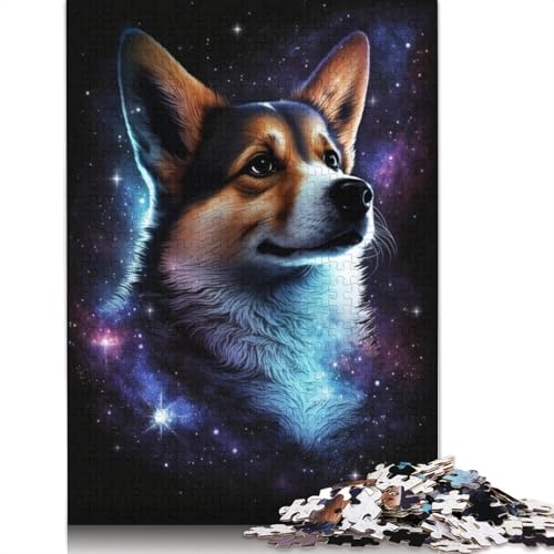 Galaxy Corgi Puzzles, farbenfrohe, Coole Puzzles für Kinder ab 12 Jahren, 1000 Teile (75 x 50 cm) von POLIUAWS