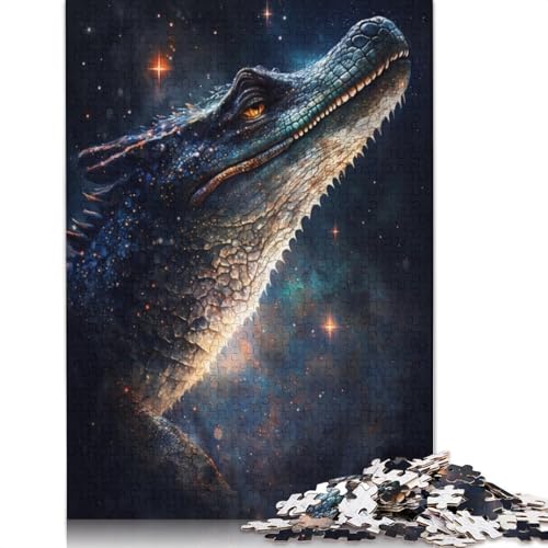 Galaxy Crocodile Puzzle für Erwachsene, Spielzeug, Lernspiel, Puzzlespiele für Erwachsene für Kinder, 1000 Teile (75 x 50 cm) von POLIUAWS