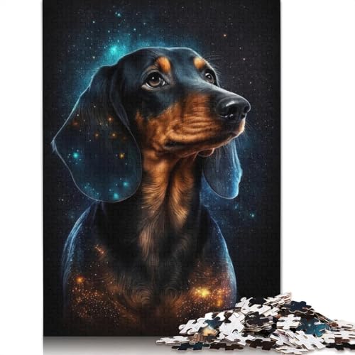 Galaxy Dackel-Puzzle, farbenfrohes, Cooles Puzzle für Kinder ab 12 Jahren, 1000 Teile (75 x 50 cm) von POLIUAWS