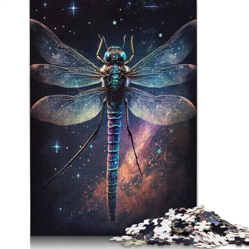 Galaxy Dragonfly 1000 Puzzles für Erwachsene, Spielzeug, Lernspiel, Herren-Puzzles für Erwachsene, Teenager, 1000 Teile (75 x 50 cm) von POLIUAWS