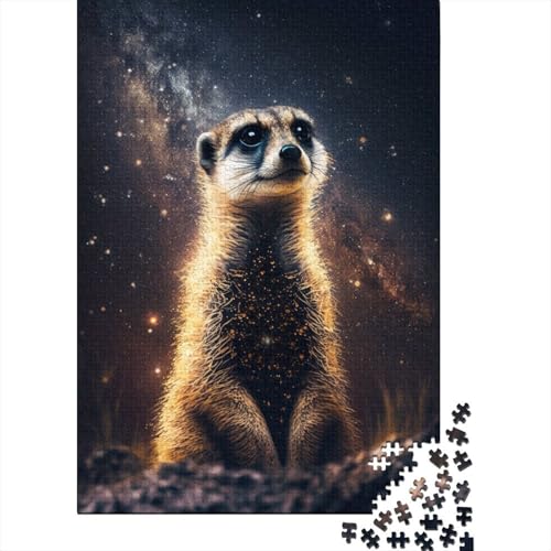 Galaxy Erdmännchen 1000-teiliges Puzzle für Erwachsene, Denksportaufgaben für Erwachsene, ungewöhnliche Puzzles für Erwachsene für Erwachsene Kinder, 1000 Teile (38 x 26 cm) von POLIUAWS