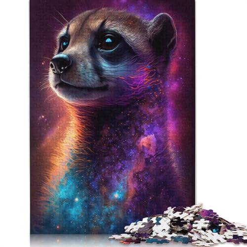 Galaxy Erdmännchen-Puzzle, farbenfroh, Coole Puzzles für Kinder ab 12 Jahren, 1000 Teile (75 x 50 cm) von POLIUAWS