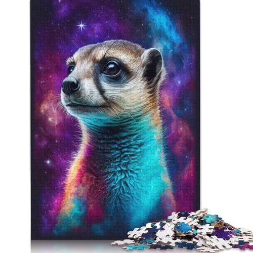 Galaxy Erdmännchen-Puzzle, rechteckig, Papp-Puzzle, Kinder ab 12 Jahren, 1000 Teile (75 x 50 cm) von POLIUAWS