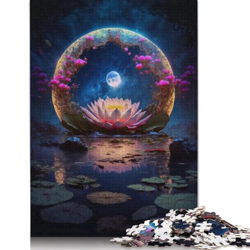 Galaxy Fantasy Lotus Puzzle, Denksportaufgabe, 100% recycelter Karton, Puzzle für Kinder und Erwachsene ab 12 Jahren, 1000 Teile (75 x 50 cm) von POLIUAWS
