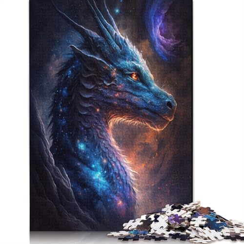 Galaxy Flying Dragon 1000-teiliges Puzzle, ab 18 Jahren, Lernspiele, Puzzles für Erwachsene für Frauen, für Kinder ab 12 Jahren, 1000 Teile (75 x 50 cm) von POLIUAWS