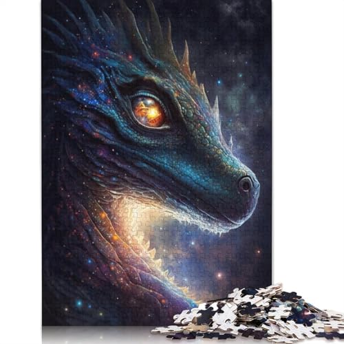 Galaxy Flying Dragon 1000-teiliges Puzzle für Erwachsene, 100% Recyclingpapier, schwierige Puzzles für Kinder, 1000 Stück (75 x 50 cm) von POLIUAWS