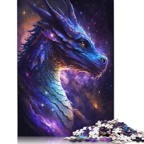 Galaxy Flying Dragon 1000-teiliges Puzzle für Erwachsene, anspruchsvolle und knifflige Puzzles für Erwachsene und Kinder, 1000 Teile (75 x 50 cm) von POLIUAWS