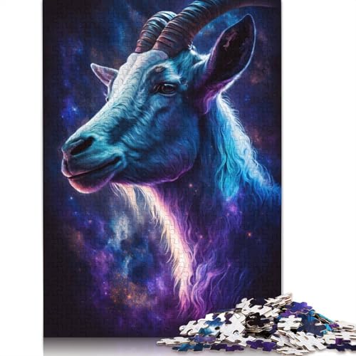 Galaxy Goat Space Puzzles für Erwachsene ab 18 Jahren, Lernspiele, Puzzle für Erwachsene und Kinder, 1000 Teile (75 x 50 cm) von POLIUAWS
