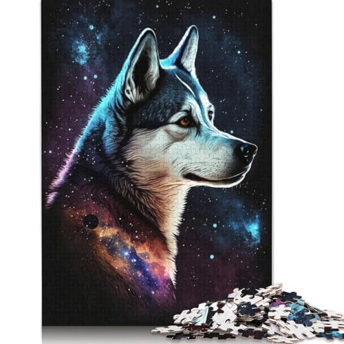 Galaxy Husky 1000-teiliges Puzzle für Erwachsene, 100% Recyclingpapier, schwierige Puzzles für Kinder, 1000 Stück (75 x 50 cm) von POLIUAWS