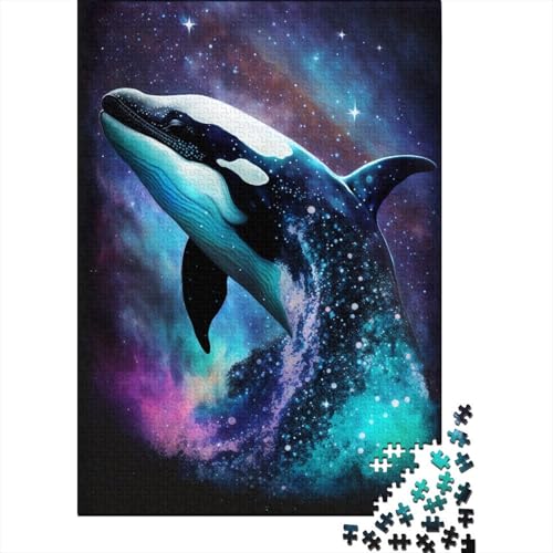 Galaxy Killerwal Puzzle für Erwachsene, 1000 Teile, DIY-Spiel, Puzzles für Erwachsene, für Frauen, für Erwachsene Kinder, 1000 Stück (38 x 26 cm) von POLIUAWS