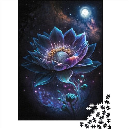 Galaxy Lotus Puzzle für Erwachsene, 1000 Teile, DIY-Spiel, Puzzles für Erwachsene, für Frauen, für Erwachsene Kinder, 1000 Stück (38 x 26 cm) von POLIUAWS