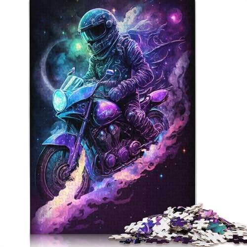 Galaxy-Motorräder, 1000-teiliges Puzzle für Erwachsene, 100% Recyclingpapier, schwierige Puzzles für Kinder, 1000 Stück (75 x 50 cm) von POLIUAWS
