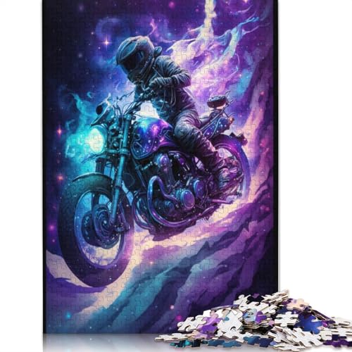 Galaxy-Motorräder-Puzzle für Erwachsene, Premium-Puzzle aus 100% recyceltem Brett, Problemlösungspuzzles für Erwachsene und Kinder, 1000 Teile (75 x 50 cm) von POLIUAWS