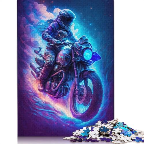 Galaxy-Motorräder-Puzzles, farbenfrohe, Coole Puzzles für Kinder ab 12 Jahren, 1000 Teile (75 x 50 cm) von POLIUAWS